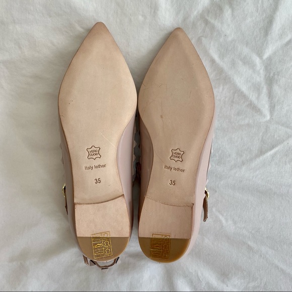 SOLD - Valentino Nude Patent Leather Rockstud Caged Ballet Flat - Picture 12 of 15